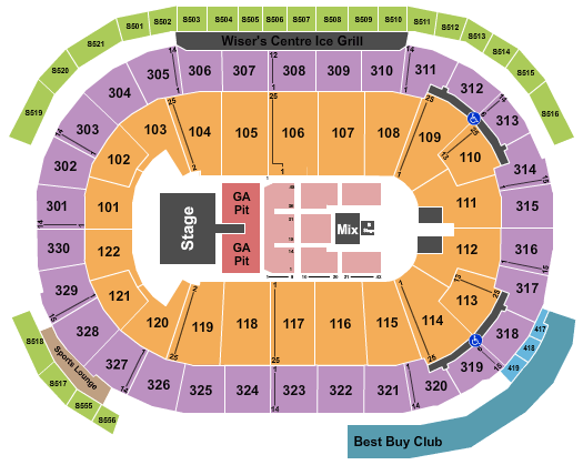 Rogers Arena Dierks Bentley Seating Chart
