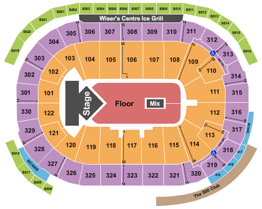 Rogers Arena Dua Lipa Seating Chart