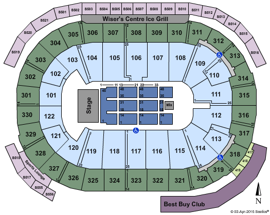 Rogers Arena Ed Sheeran Seating Chart