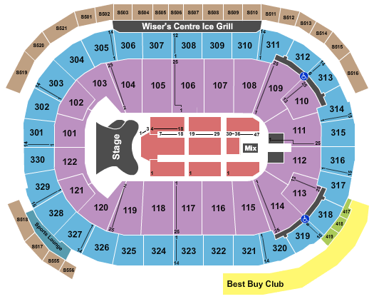 Rogers Arena Elton John Seating Chart