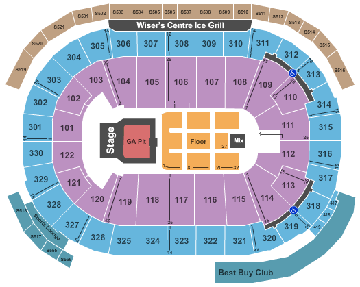 Rogers Arena Eric Church Seating Chart