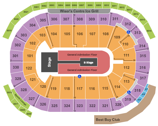 Rogers Arena Foo Fighters Seating Chart