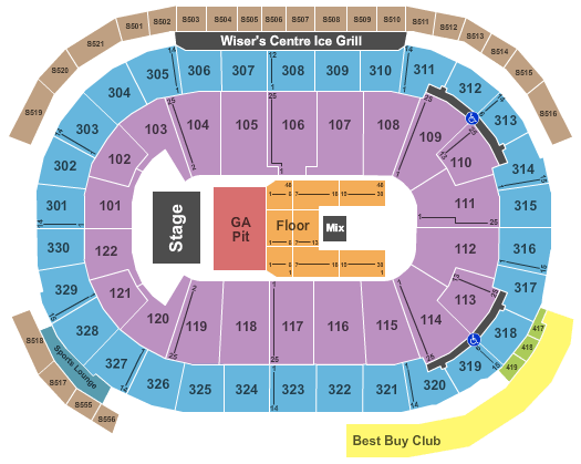 Rogers Arena Gwen Stefani Seating Chart