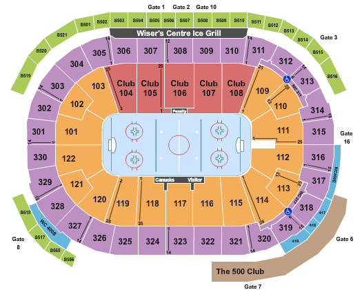 seating chart for Rogers Arena - Hockey - eventticketscenter.com