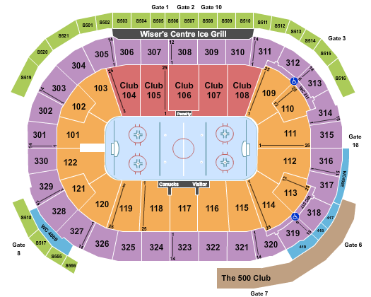 Rogers Arena Hockey Seating Chart