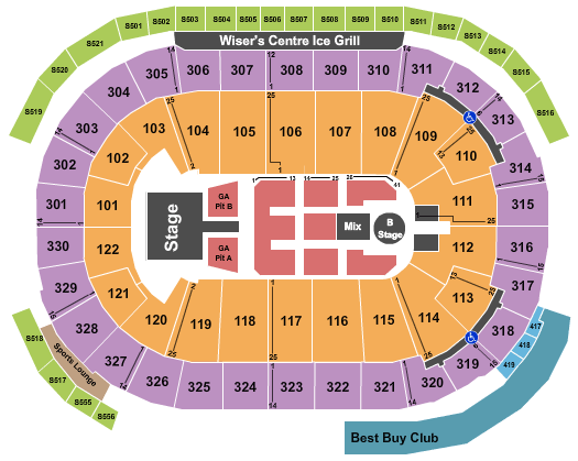 Rogers Arena Imagine Dragons Seating Chart