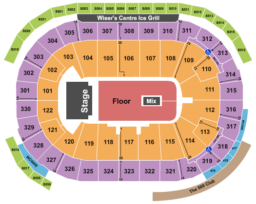 Rogers Arena Iron Maiden Seating Chart