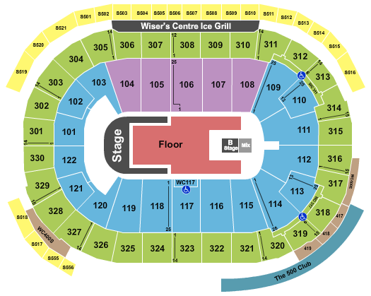 Rogers Arena Jelly Roll Seating Chart