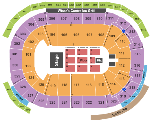 Rogers Arena John Legend Seating Chart