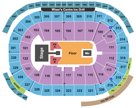 Rogers Arena Kane Brown Seating Chart