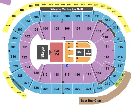 Rogers Arena Keith Urban Seating Chart