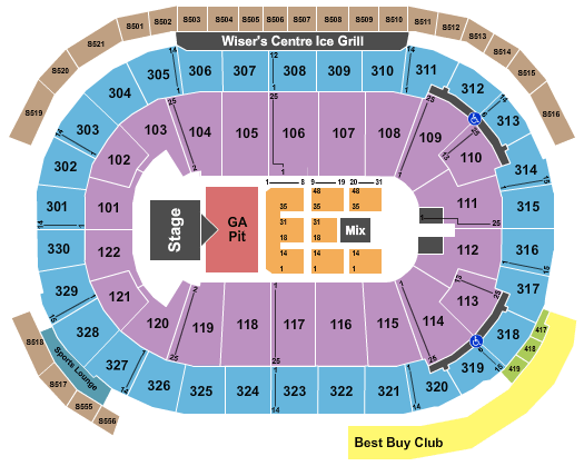 Rogers Arena Kings Of Leon Seating Chart