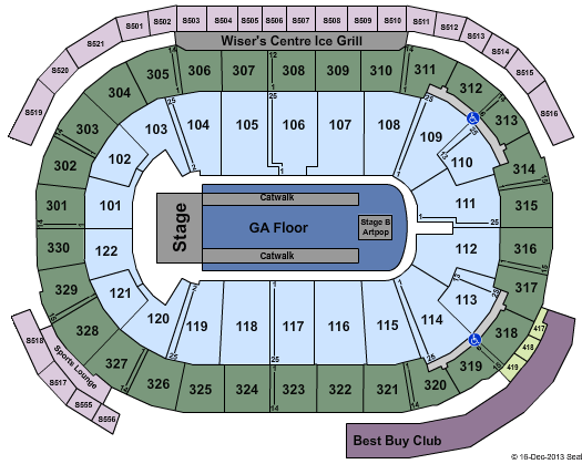 Rogers Arena Lady Ga Ga Seating Chart