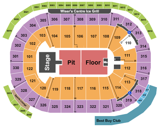 Rogers Arena Luke Combs Seating Chart