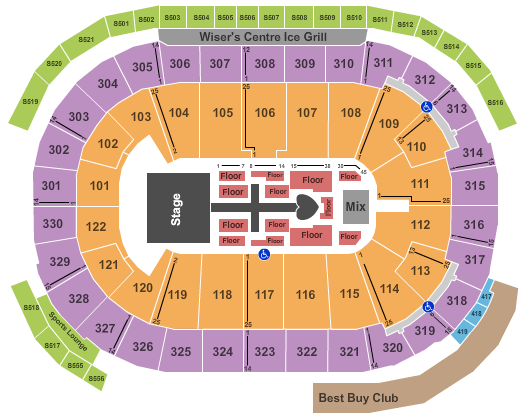 Rogers Arena Madonna Seating Chart