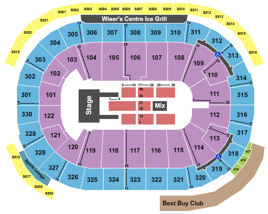 Rogers Arena Mayday Seating Chart