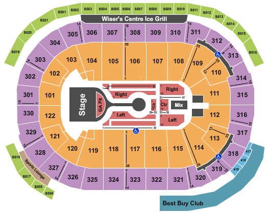 Rogers Arena Michael Buble Seating Chart
