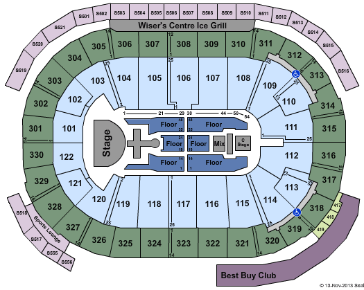Rogers Arena Miley Cyrus Seating Chart