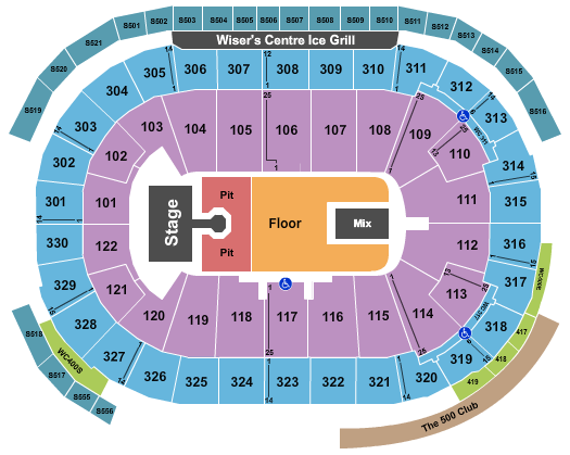 Rogers Arena Nickelback Seating Chart