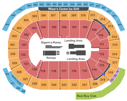 Rogers Arena Nitro Circus Seating Chart