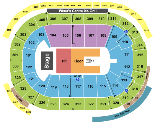 Rogers Arena Noah Kahan Seating Chart