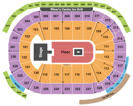 Rogers Arena Papa Roach Seating Chart