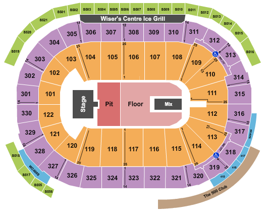 Pearl Jam Rogers Arena Seating Chart