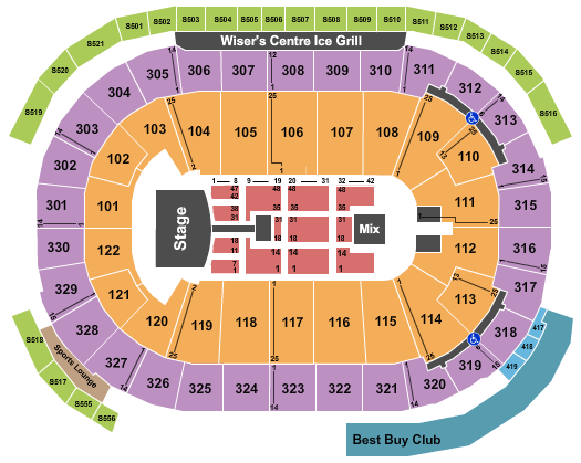 Rogers Arena Queen & Adam Lambert Seating Chart