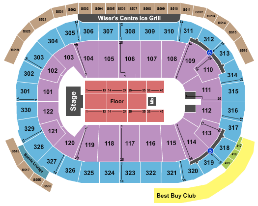 Rogers Arena Russell Peters Seating Chart