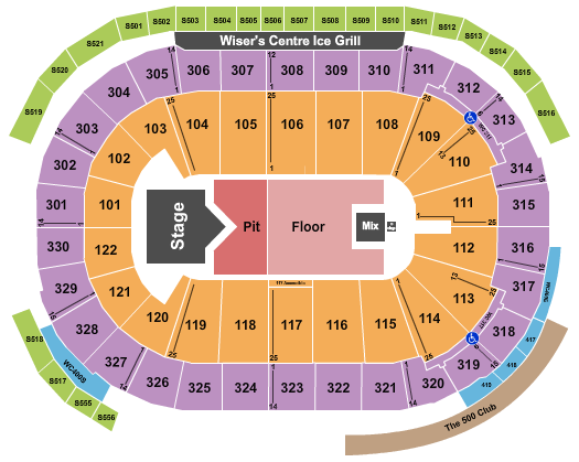 Rogers Arena Sam Hunt Seating Chart