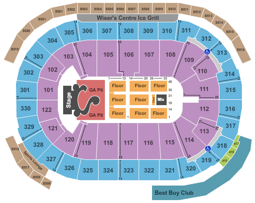 Rogers Arena Selena Gomez Seating Chart