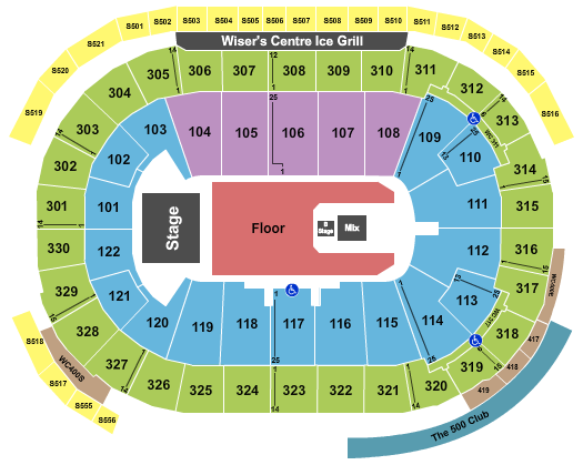 Rogers Arena Shania Twain-1 Seating Chart