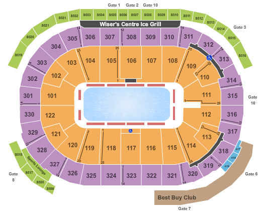 Rogers Arena Stars on Ice Seating Chart