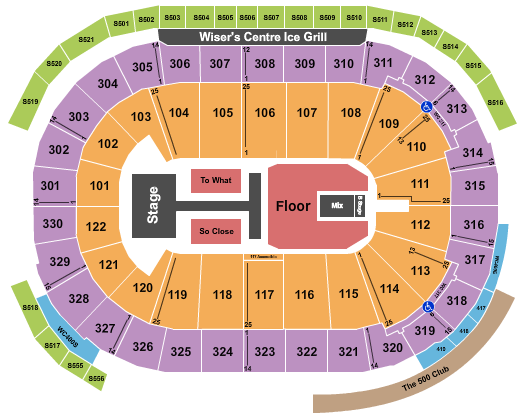 Rogers Arena Tate McRae Seating Chart