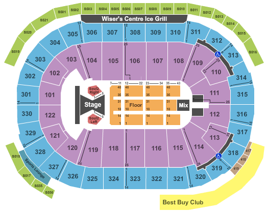 Rogers Arena Tim Mcgraw Seating Chart