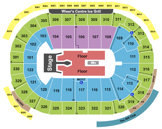 Rogers Arena Tim McGraw 2023 Seating Chart