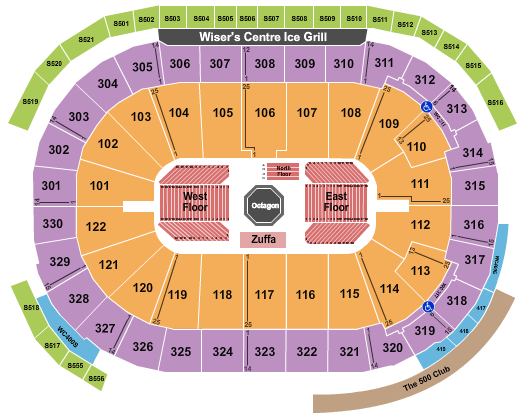 Rogers Arena UFC Seating Chart