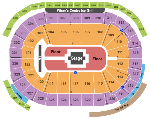 Rogers Arena Zach Bryan Seating Chart