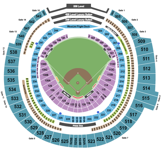 Rogers Dome Seating Chart