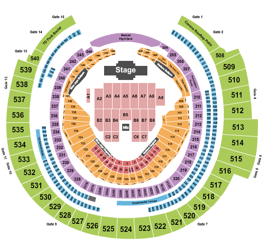 Rogers Centre Billy Joel Seating Chart