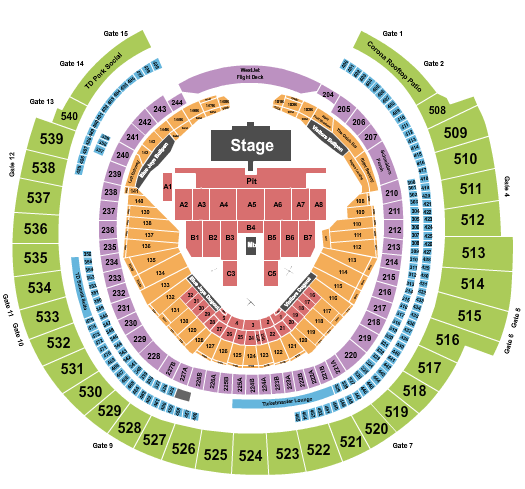 Rogers Centre Blink 182 Seating Chart