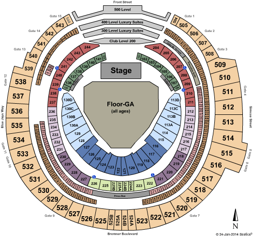 Rogers Centre Avicci Seating Chart