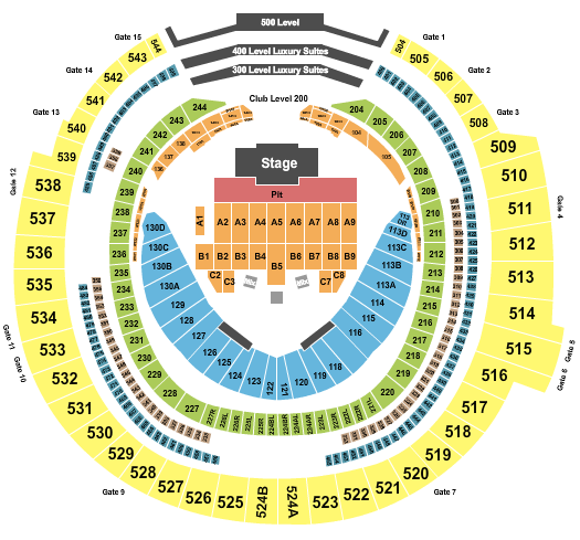 Rogers Centre Guns N' Roses 2 Seating Chart