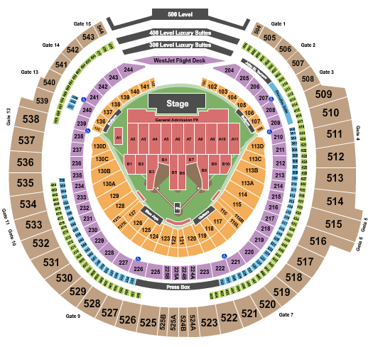 Rogers Centre Guns N Roses Seating Chart