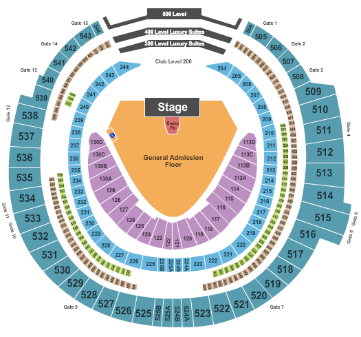 Rogers Centre Metallica Seating Chart