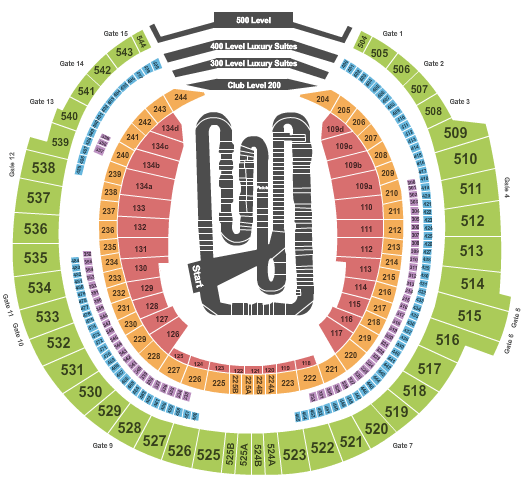 Rogers Arena Don't use - Wrong venue Seating Chart