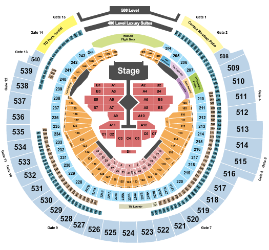 Rogers Centre Taylor Swift Seating Chart