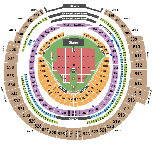 Rogers Centre The Stadium Tour Seating Chart