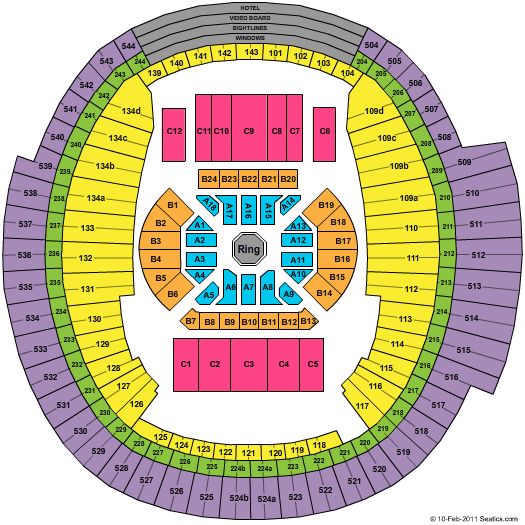 Rogers Centre UFC 129 Seating Chart
