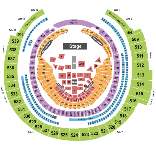 Rogers Centre WWE Seating Chart